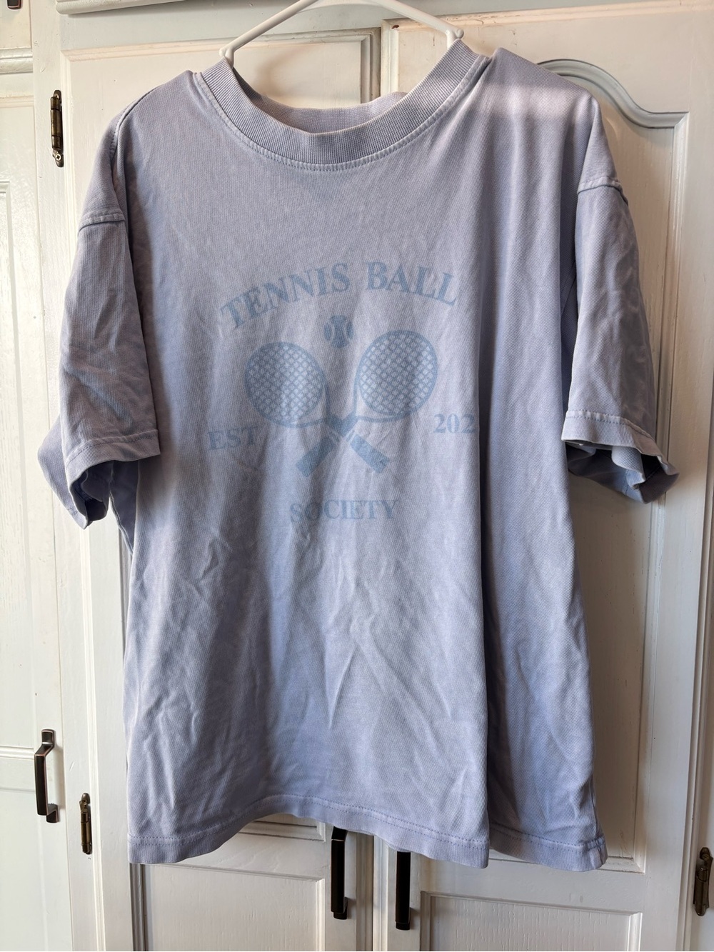 Tennis Ball Society Short Sleeve Tee - Light Lavender/blue tint